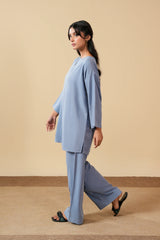 Pastel Blue Linen Co-Ord Set