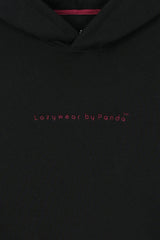 Lazywear Essential Hoodie — Onyx Black — M